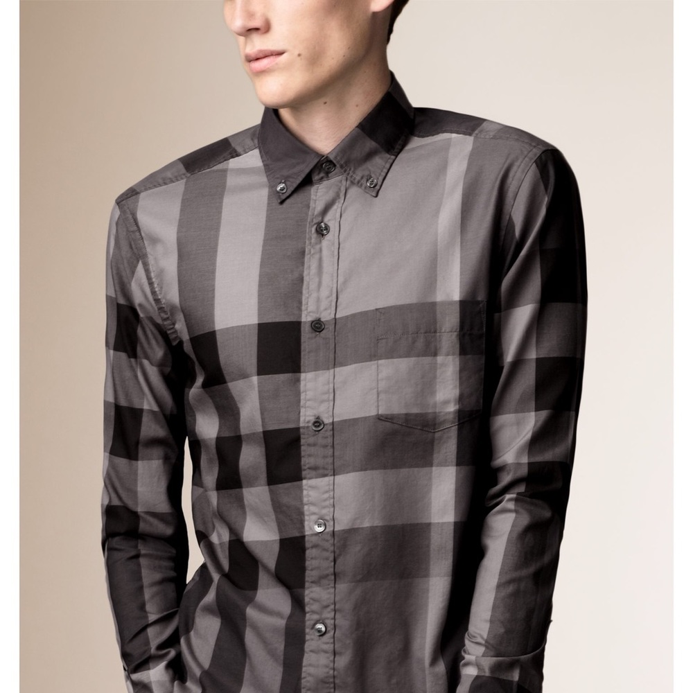 NWT: $295 Burberry Check Cotton Shirt